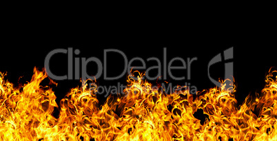 seamless fire  on a black background
