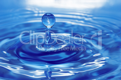 round transparent drop of water