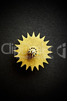 Gear on a black background