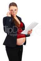 Pregnant woman at work...