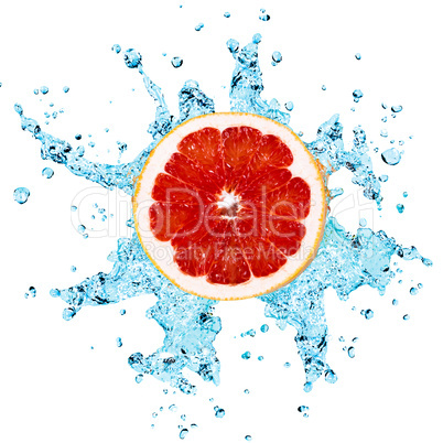 grapefruit and water