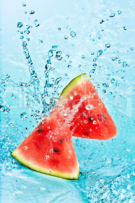 watermelon and water