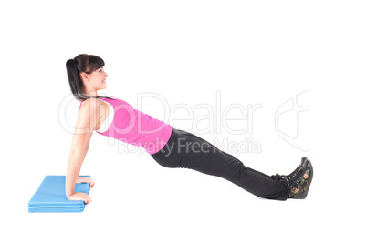 Fitness instructor  isolated on white