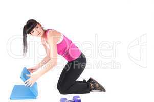 Fitness instructor  isolated on white