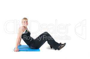 Fitness instructor  isolated on white