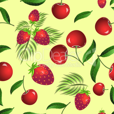 Seamless berry background.