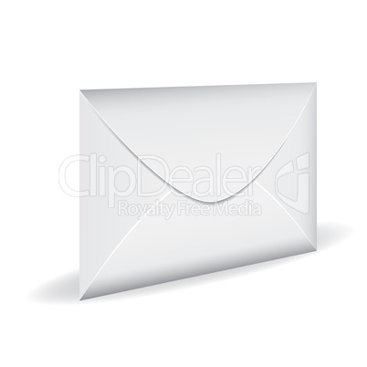 Closed white mail envelope