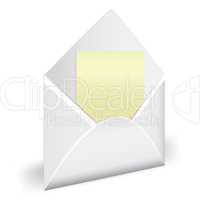 Opened envelope with letter