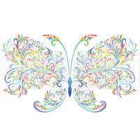 Abstract floral butterfly.