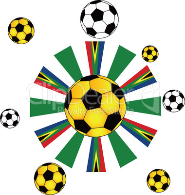 Soccer balls, flag, element for design