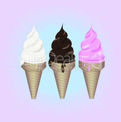 Ice cream collection, illustration