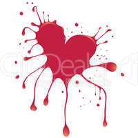 Heart with blood