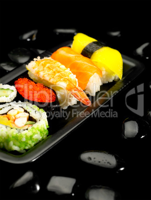 assorted sushi plate