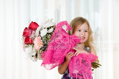 girl with bouquet