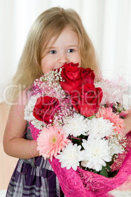 girl with bouquet