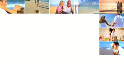 Montage of People Enjoying Lifestyle Vacation Activities