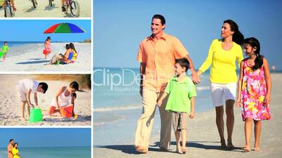 Montage of Healthy Family Lifestyle Activities