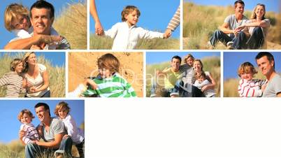 Lifestyle Montage of Family Times at the Beach