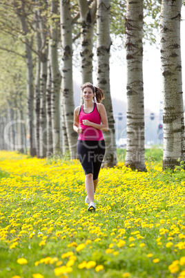 Pretty girl running