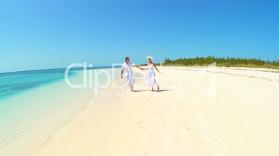 Happy Couple on Secluded Tropical Island