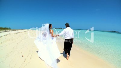 Barefoot Beach Wedding Couple
