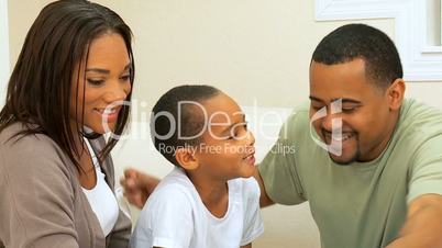 Portrait of Loving African American Family Group