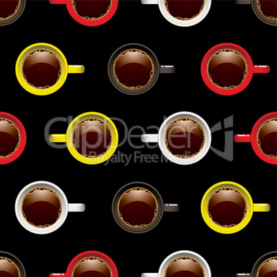 Coffee cup seamless background