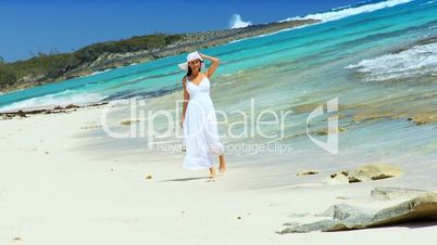 Beautiful Female on Tropical Luxury Island