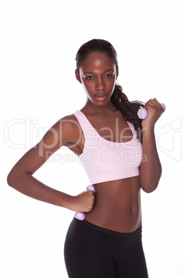 fitness woman on white