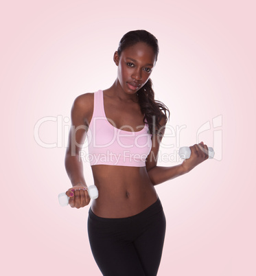 fitness woman on white