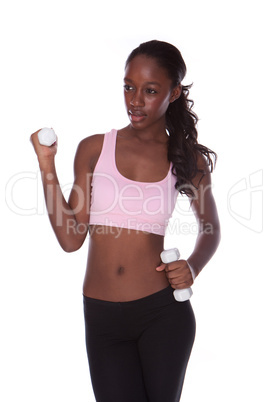 fitness woman on white