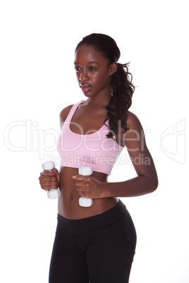 fitness woman on white