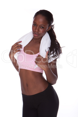fitness woman on white