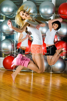 Girl in fitness center