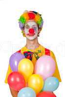 Bunter Clown mit Luftballons