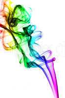 Colorful Fume abstract shapes on white