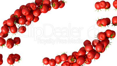 Red Tomatoe Cherry flows isolated