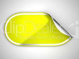 Rounded Yellow hamous sticker or label