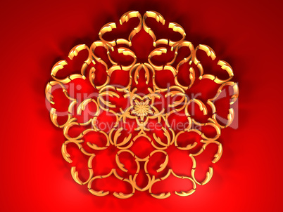 Background - Heart Flowers - 3D