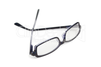 Pair of black glasses isolated