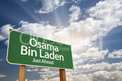 Osama Bin Laden Green Road Sign