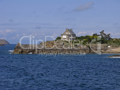 Rothéneuf, Haus am Meer, Bretagne