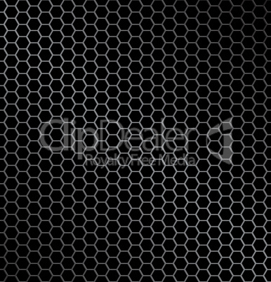 Vector illustration of hexagon metal background