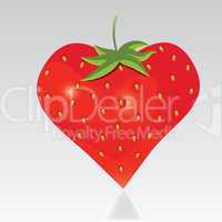 Strawberry with shape like heart.
