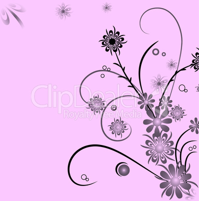 Floral abstract background, illustration