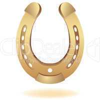 gold horseshoe as fortune symbol