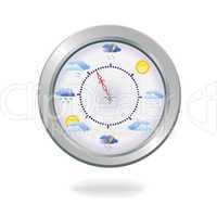 Weather clock, vector illustration.