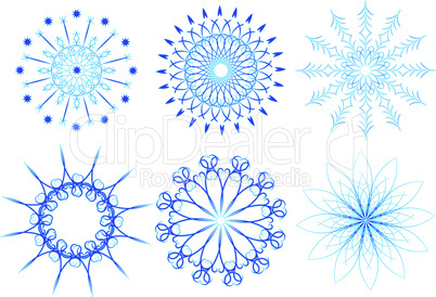 Snowflake winter set vector illustration