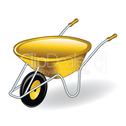 Yellow wheelbarrow