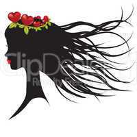 Silhouette of young woman